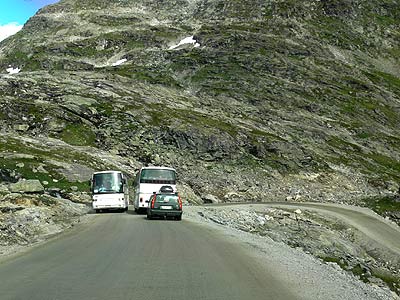 Begegnung auf der Straße zur Dalsnibba