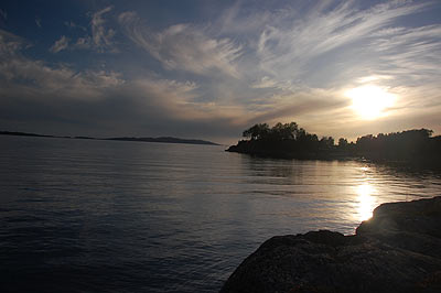 unsere Bucht am Abend