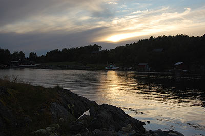 unsere Bucht am Abend