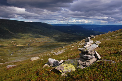 Blick zum Slettefjellvegen